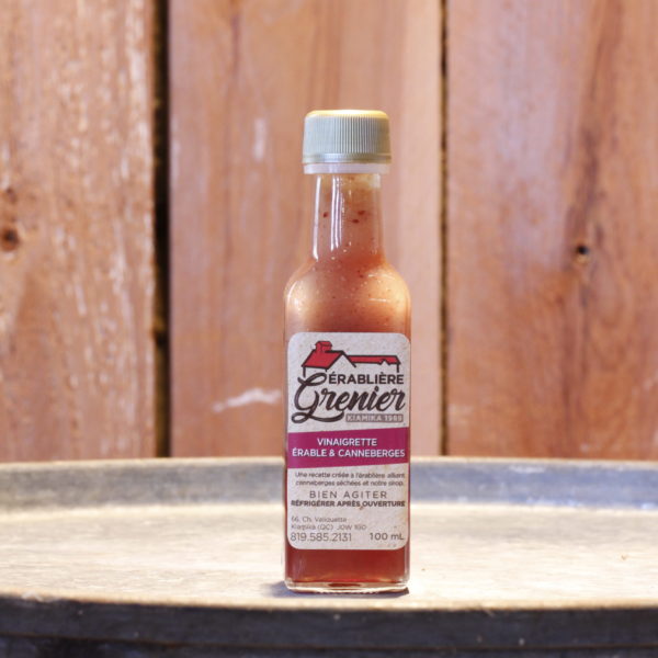 Vinaigrette à l'érable et canneberges