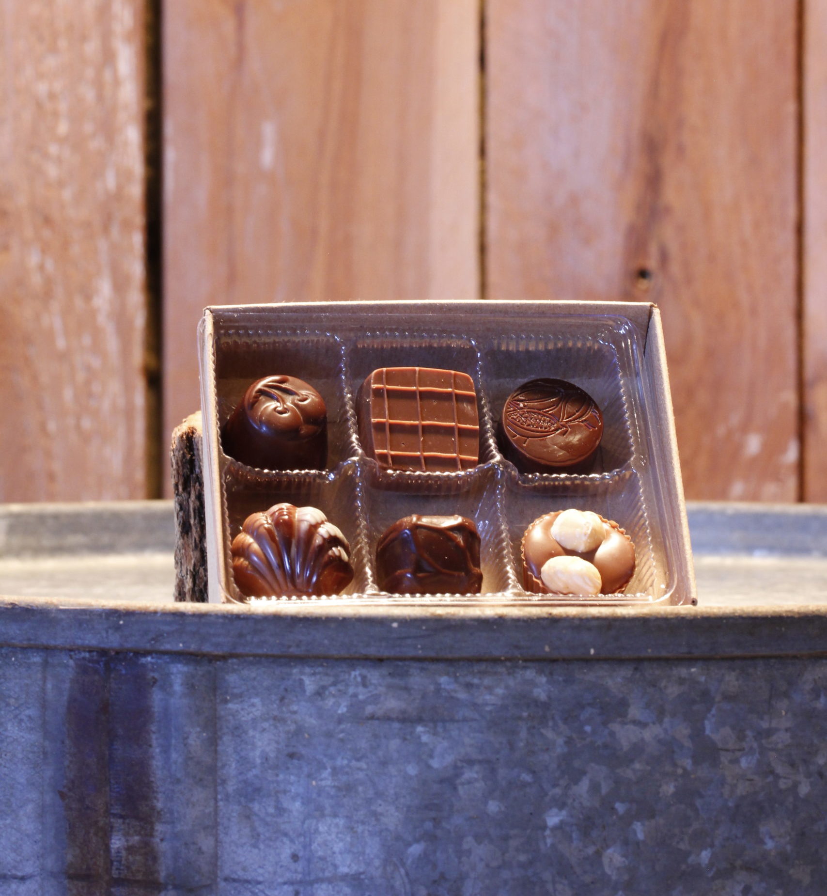 Boite de six chocolats